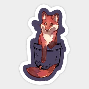 Pocket Cute Red Fox Sticker